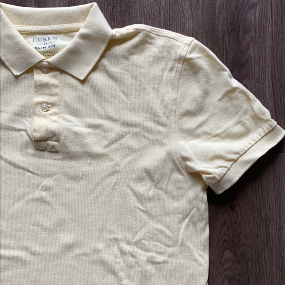 J. Crew Yellow Slim Fit Cotton Polo